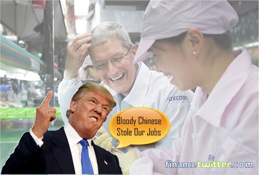 Tim Cook Visits Apple Factory in China - Donald Trump Accuses China Stealing Jobs