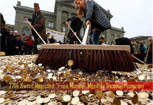 77 Percent Swiss Rejected Free Money Monthly Income Program