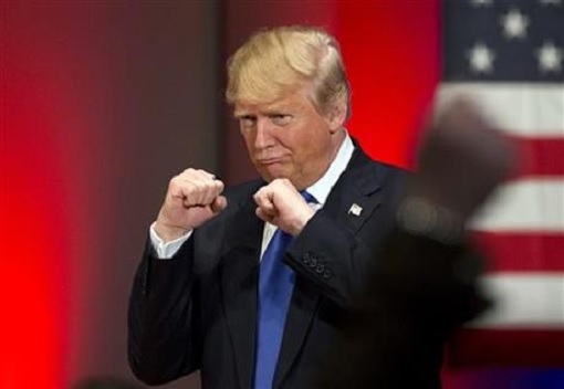 Donald Trump - Punching Gesture