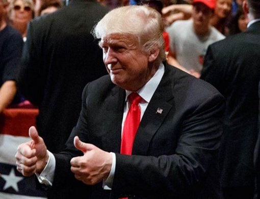 Dow Hits 20,000 - Donald Trump Two Thumbs Up