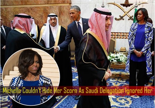 Michelle Couldn’t Hide Her Scorn As Saudi Delegation Ignored Her