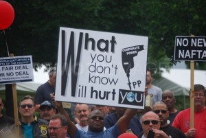 Trans-Pacific Partnership TPP - Protesters - Demonstrators