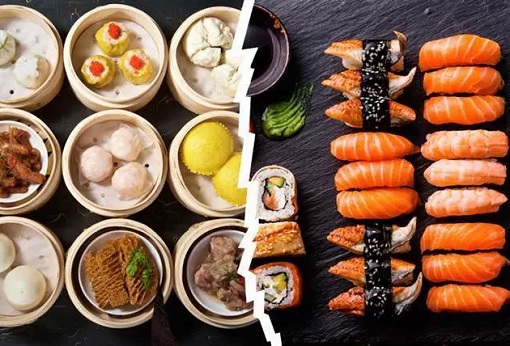 China vs Japan - Dim Sum vs Sushi