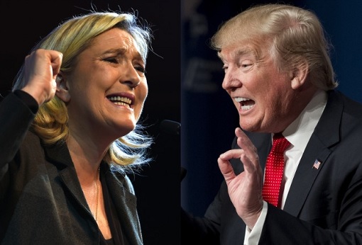 French Marine Le Pen and American Donald Trump