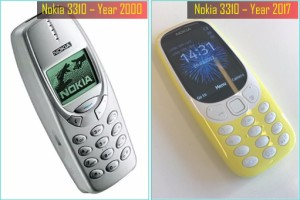 Nokia 3310 - Year 2000 and Year 2017 Models