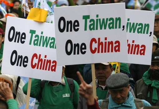 One Taiwan One China Demonstrators