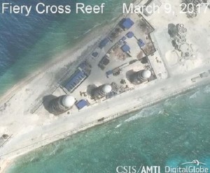 South China Sea - Fiery Cross Reef Satellite Photo March 2017 - SAM