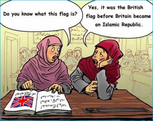 United Kingdom Become Islamic Republic - Cartoon