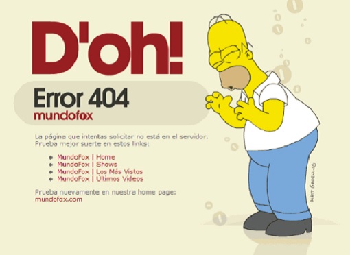 Error 404 Page - Simpson