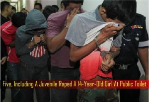 Five, Including A Juvenile Raped A 14-Year-Old Girl At Public Toilet - Johor