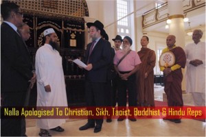 Nalla Apologised To Christian, Sikh, Taoist, Buddhist and Hindu Representatives