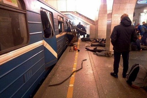 Russia Under Terror Attack - St Petersburg - side of a carriage