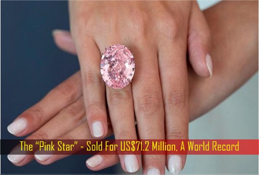 The “Pink Star” - Sold For US$71.2 Million, A World Record