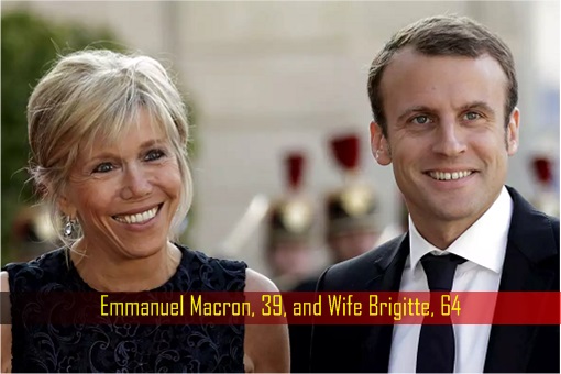 Emmanuel Macron, 39, and Wife Brigitte, 64