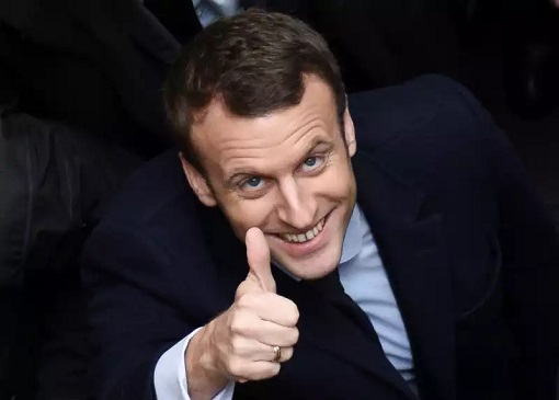 France Presidency Election 2017 - Emmanuel Macron Thumbs Up