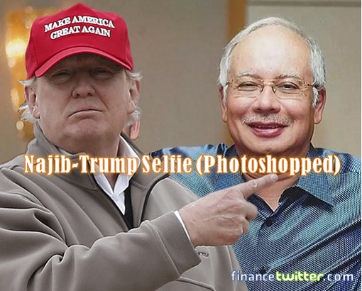 Najib Razak - Donald Trump Selfie - Photoshopped