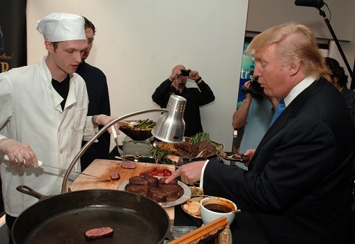 U.S. President Donald Trump Favourite Meal - Steak with a side of Ketchup