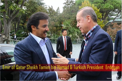 Emir of Qatar Sheikh Tamim bin Hamad and Turkish President Erdogan