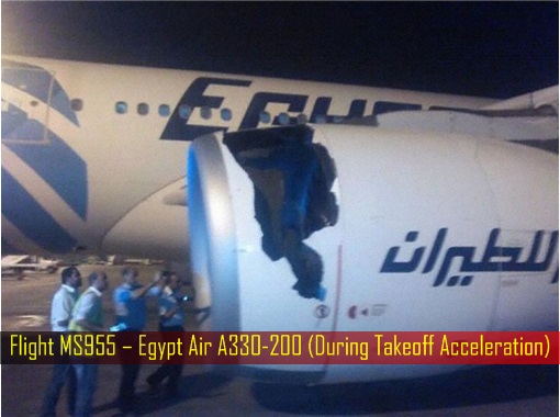 Rolls-Royce Engine Problem - Flight MS955 – Egypt Air A330-200 - During Takeoff Acceleration
