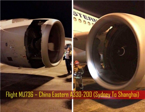 Rolls-Royce Engine Problem - Flight MU736 – China Eastern A330-200 - Sydney To Shanghai