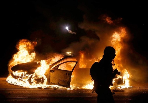 Sweden No-Go Zone - Violence - Burning Cars