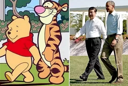 President Xi Jinping and President Barack Obama - Winnie the Pooh and Tigger