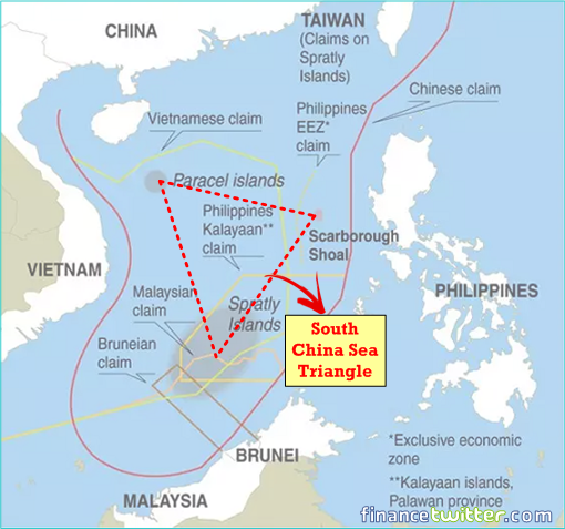 South China Sea Triangle - Dispute Water by China