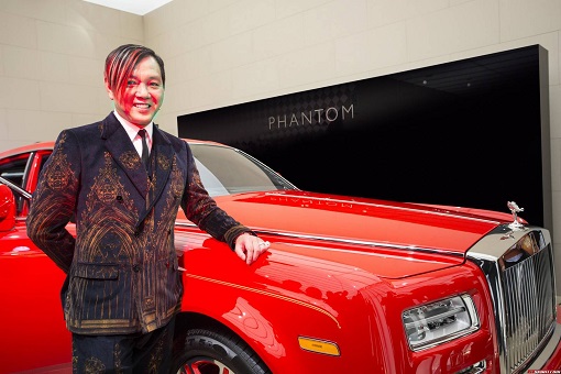 Macau Billionaire Stephen Hung - with custom Red Rolls Royce Phantom