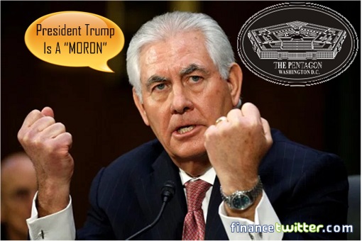 Secretary of State Rex Tillerson Called President Donald Trump - A Moron