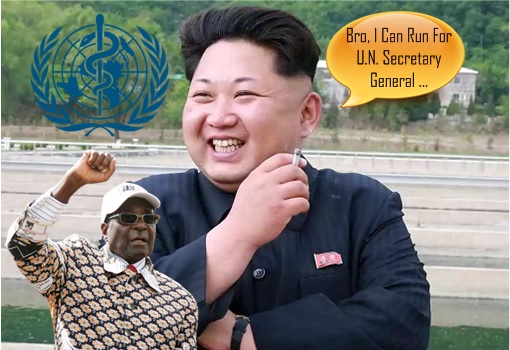 Zimbabwe President Robert Mugabe as WHO Goodwill Ambassador - North Korea Kim Jong-un As UN Secretary General