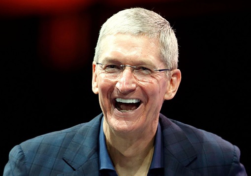 Apple CEO Tim Cook Laughing