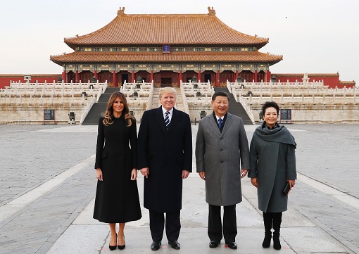 President Donald Trump and Melania Visit China Forbidden City