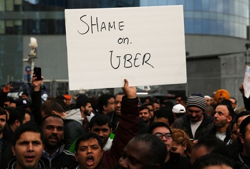 Uber Hacked Cover Up - Shame On Uber Protesters