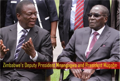 Zimbabwe Deputy President Mnangagwa and President Mugabe