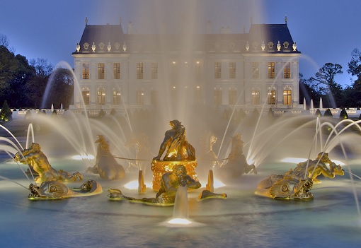 Chateau Louis XIV France - Gold Fountain