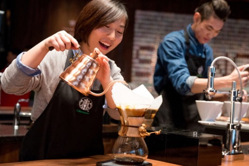 Starbucks Reserve Roastery Shanghai - Employees Working Happily