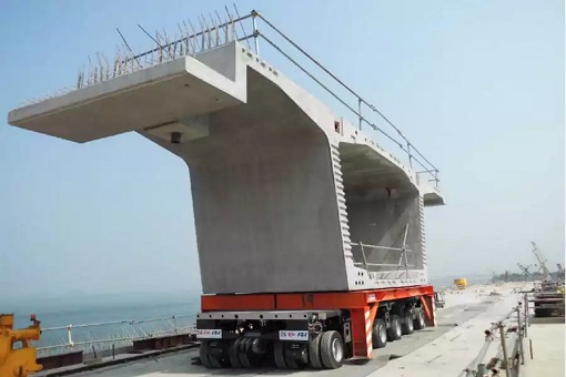 China and World Longest Sea Bridge - Transporting Bridge Elements