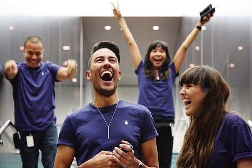 Happy Apple Employees