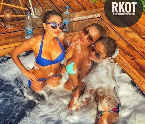 Rich Kids of Tehran - Girls in Bikini Foam Pool