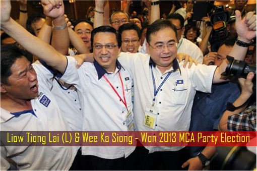 Liow Tiong Lai and Wee Ka Siong - Won 2013 MCA Party Election