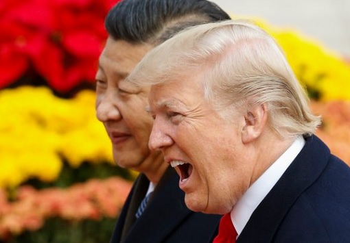 President Donald Trump and President Xi Jinping - Laughing