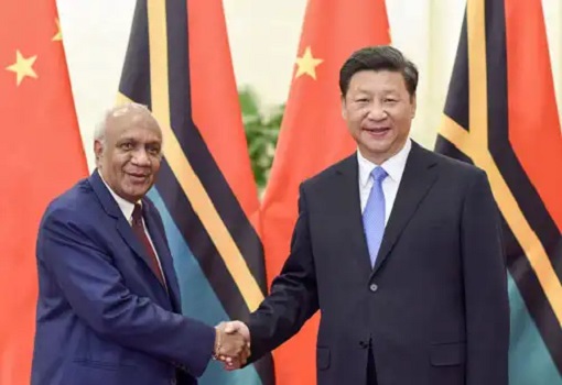 Chinese President Xi Jinping met Vanuatu Prime Minister Sato Kilman - 2015