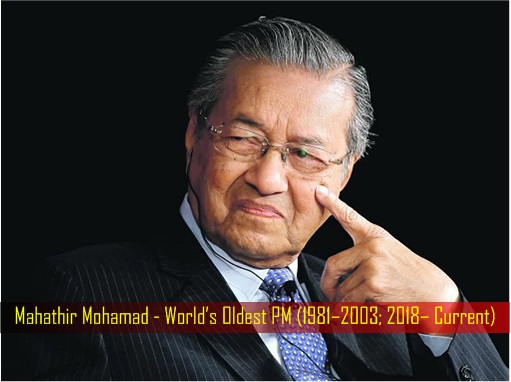 Mahathir Mohamad - World’s Oldest PM - 1981 to 2003 and 2018 to Current