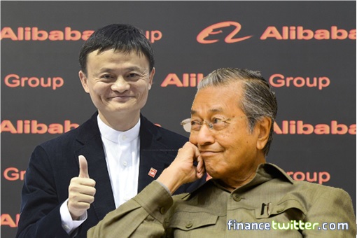 Alibaba Jack Ma Thumb Up For Mahathir Mohamad