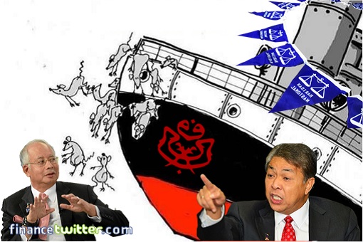 Barisan Nasional UMNO - Rats Deserting A Sinking Ship - Najib Razak and Zahid Hamidi