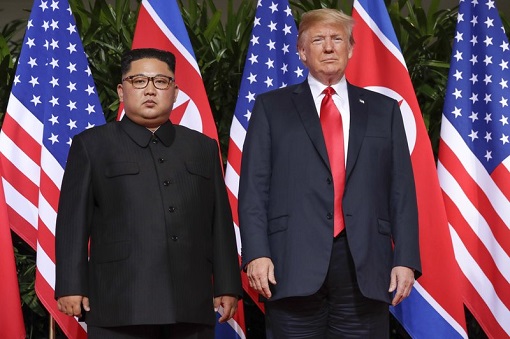 Donald Trump Meets Kim Jong-Un - Standing