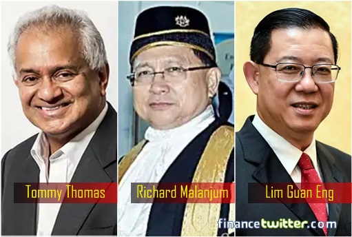 Attorney General Tommy Thomas - Chief Justice Richard Malanjum - Finance Minister Lim Guan Eng