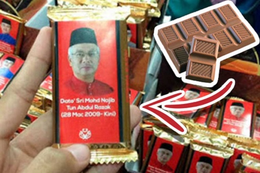 Najib Razak - Chocolate UMNO - Missing Eaten By Police