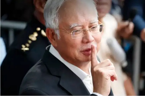 Najib Razak - Keep Quiet Gesture