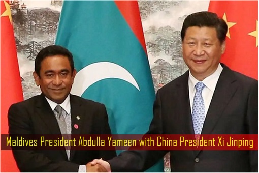 Maldives President Abdulla Yameen with China President Xi Jinping